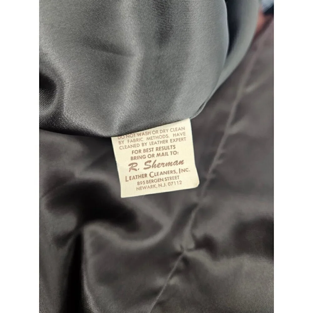 Vintage De Long Glazed Lamb Jacket Mens 40 Brown Lambskin Blazer